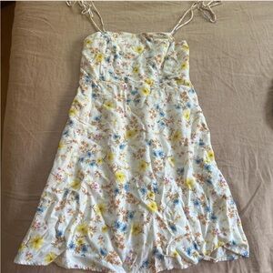 floral old navy sundress w tie straps